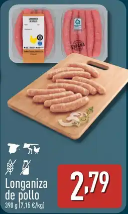 ALDI Longaniza de pollo oferta