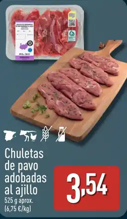 ALDI Chuletas de pavo adobadas al ajillo oferta