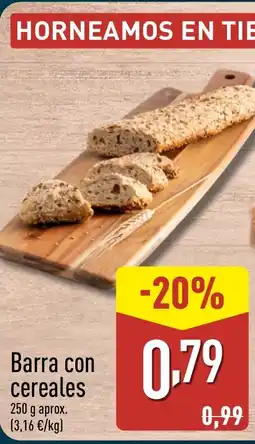 ALDI Barra con cereales oferta