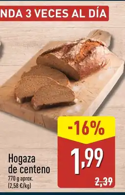 ALDI Hogaza de centeno oferta