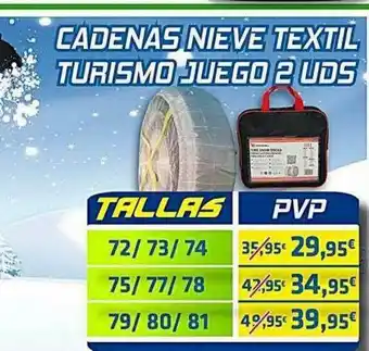 Aurgi Cadenas Nieve Textil Turismo Juego 2 Uds oferta