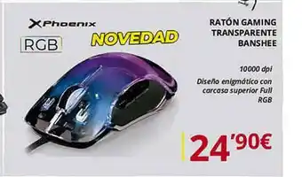 Dynos Informática Xphoenix Ratón Gaming Transparente Banshee Rgb oferta
