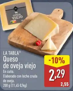 ALDI LA TABLA Queso de oveja viejo oferta
