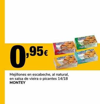Supeco Mejillones En Escabeche Al Natural En Salsa De Vieira O Picantes 14 18 Montey oferta
