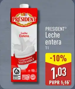 ALDI PRESIDENT Leche entera oferta