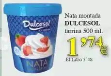 Congelados Copos Dulcesol - nata montada oferta