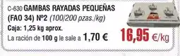 Abordo Gambas rayadas pequeñas oferta