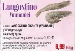 Abordo Langostino gigante oferta