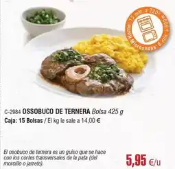 Abordo Moos - ossobuco de ternera oferta