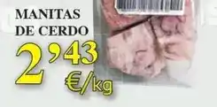 Congelados Copos Manitas de cerdo oferta