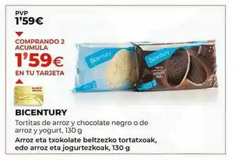 SUPER AMARA Biceintury Tortitas De Arroz Y Chocolate Negro O De Arroz Y Yogurt oferta