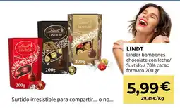 Sangüi Lindt - lindor bombones chocolate con leche/surtido/70% cacao oferta
