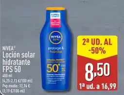ALDI NIVEA Loción solar hidratante FPS 50 oferta