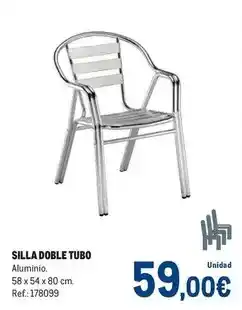 Makro Silla doble tubo oferta