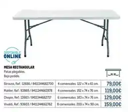 Makro Mesa rectangular oferta