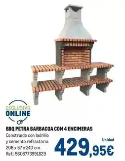 Makro Bbq petra barbacoa con 4 encimeras oferta