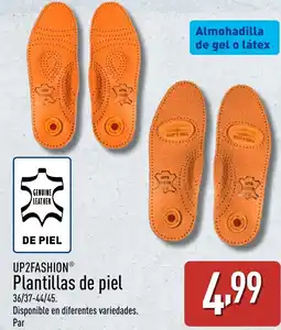 ALDI UP2FASHION Plantillas de piel oferta