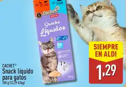 ALDI CACHET Snack líquido para gatos oferta