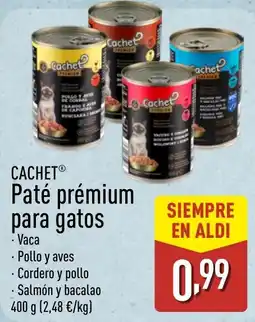 ALDI CACHET Paté prémium para gatos oferta