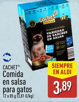 ALDI CACHET Comida en salsa para gatos oferta