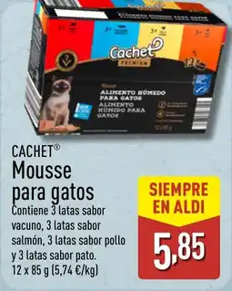 ALDI CACHET Mousse para gatos oferta
