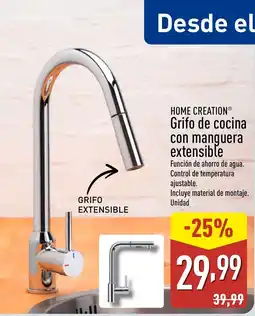 ALDI HOME CREATION Grifo de cocina con manguera extensible oferta