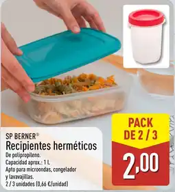 ALDI SP BERNER Recipientes herméticos oferta