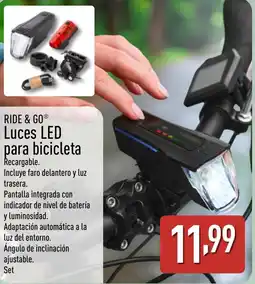 ALDI RIDE & GO Luces LED para bicicleta oferta