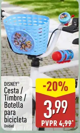 ALDI DISNEY Cesta / Timbre/ Botella para bicicleta oferta