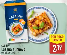 ALDI CUCINA Lasaña al huevo oferta