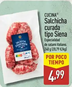 ALDI CUCINA Salchicha curada tipo Siena oferta