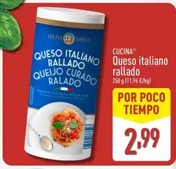 ALDI CUCINA Queso italiano rallado oferta