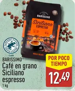 ALDI BARISSIMO Café en grano Siciliano espresso oferta