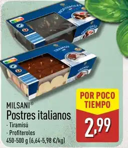 ALDI MILSANI Postres italianos oferta