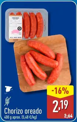 ALDI Chorizo oreado oferta