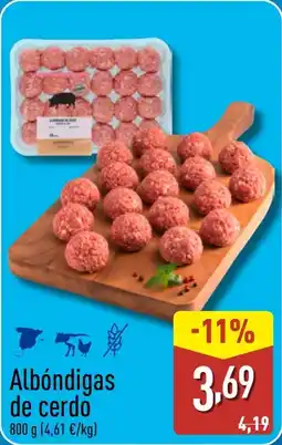 ALDI Albóndigas de cerdo oferta