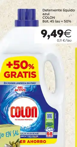 Plenus Supermercados COLON Deterxente líquido azul oferta