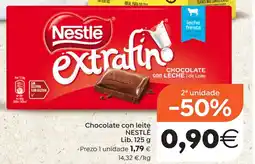 Plenus Supermercados NESTLÉ Chocolate con leite oferta