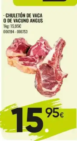 Family Cash Chuletón de vaca o de vacuno angus oferta