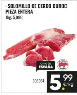 Family Cash Solomillo de cerdo duroc pieza entera oferta