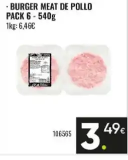 Family Cash Burger meat de pollo oferta