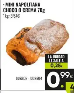 Family Cash Mini napolitana choco o crema oferta