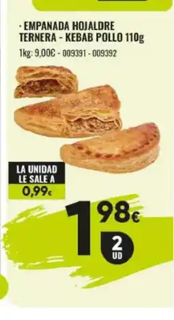 Family Cash Empanada hojaldre ternera - kebab pollo oferta