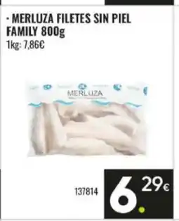Family Cash FAMILY Merluza filetes sin piel oferta