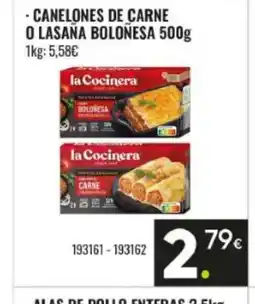 Family Cash Canelones de carne o lasaña boloñesa oferta