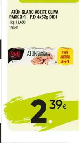 Family Cash DIDI Atún claro aceite oliva oferta