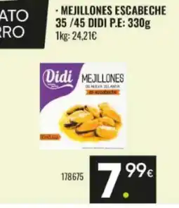 Family Cash DIDI Mejillones escabeche 35/45 oferta