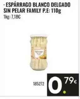 Family Cash FAMILY Espárrago blanco delgado sin pelar oferta