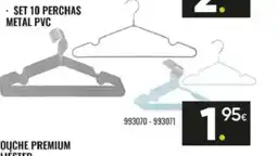 Family Cash Set 10 perchas metal pvc oferta