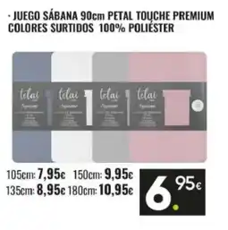 Family Cash Juego sábana petal touche premium colores surtidos 100% poliéster oferta
